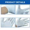 3 Pairs Cotton Gloves for Dry Hands Sleeping, Soft Sleep Gloves for Eczema, Moisturizing Overnight, SPA, Serving Costume, and Jewelry Inspection (White, 3 Pairs) view 3