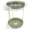 Garneck Rotating Makeup Organizer Countertop 2-tier Dustproof Cosmetics Storage Rack with 360 Swivel for Vanity and Bathroom Skincare Brush Holder view 1