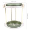 Garneck Rotating Makeup Organizer Countertop 2-tier Dustproof Cosmetics Storage Rack with 360 Swivel for Vanity and Bathroom Skincare Brush Holder view 2