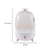 Cabilock Egg-shaped Makeup Organizer Large Capacity Cosmetic Storage Box with LED Light White Desktop Cosmetic Case for Skincare and Lipstick Vanity view 2