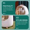 Cabilock Egg-shaped Makeup Organizer Large Capacity Cosmetic Storage Box with LED Light White Desktop Cosmetic Case for Skincare and Lipstick Vanity view 3