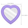 Healeved 2pcs Heart Desktop Makeup Mirrors Small Heart-Shaped Cosmetic Mirror for Tabletop Vanity in White and Purple for Home and Travel Use view 2