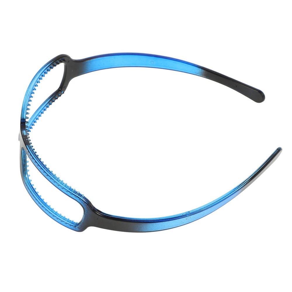 LIOOBO Sunglasses Frame Plastic Headband for Women Non-slip Amber Blue Hair Accessory with Teeth Suitable for Curly Hair and Beach Party Use
