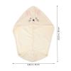 GANAZONO 3pcs Coral Fleece Hair Drying Caps Fast Drying Hair Towels for Women Shower Use with Embroidered Cat Design in Pink Beige Coffee view 2
