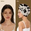 Chintiz Microfiber Hair Towel Wrap for Women - Black Floral Super Absorbent Fast Drying Anti-Frizz Head Hair Towels - Elastic Loop Design Soft Turbans for Wet Long, Thick, Curly Hair view 3