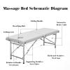 Portable Spa Bed,Lightweight Massage Table with Breathing Hole,Made of Stainless Steel Tubing,Lightweight (180 X 60 X 65 Cm)(Color 5) view 4