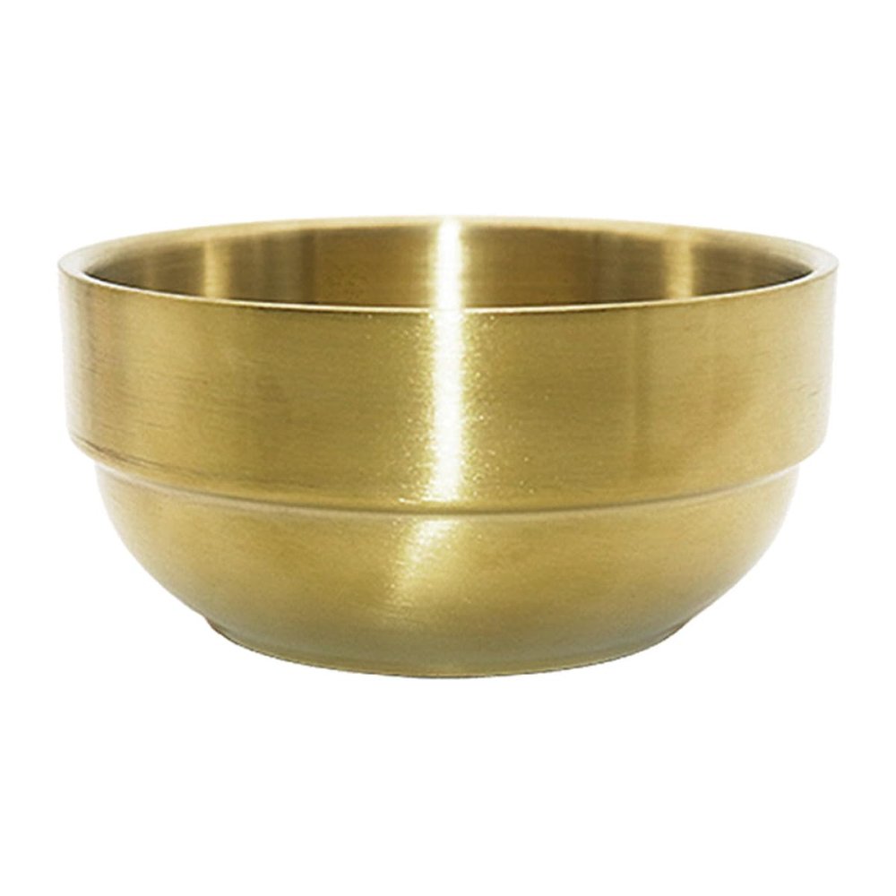HEALLILY Stainless Steel Mens Shaving Soap Bowl Foaming Cup for Facial Cleansing, Gold Razor Soap Cup for Barber Shaving Supplies and Daily Grooming