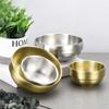 HEALLILY Stainless Steel Mens Shaving Soap Bowl Foaming Cup for Facial Cleansing, Gold Razor Soap Cup for Barber Shaving Supplies and Daily Grooming view 4