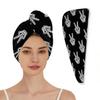 Chintiz Microfiber Hair Towel Wrap for Women - Skeleton Hand Victory Super Absorbent Fast Drying Anti-Frizz Head Hair Towels - Elastic Loop Design Soft Turbans for Wet Long, Thick, Curly Hair view 1