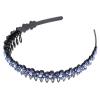 TIDTALEO Anti-slip Hair Hoop Headband for Women, Blue Face Washing Headwrap with Teeth Grip, One Size Fit Hair Accessory for Makeup, Spa, and Daily Use view 1