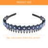 TIDTALEO Anti-slip Hair Hoop Headband for Women, Blue Face Washing Headwrap with Teeth Grip, One Size Fit Hair Accessory for Makeup, Spa, and Daily Use view 2