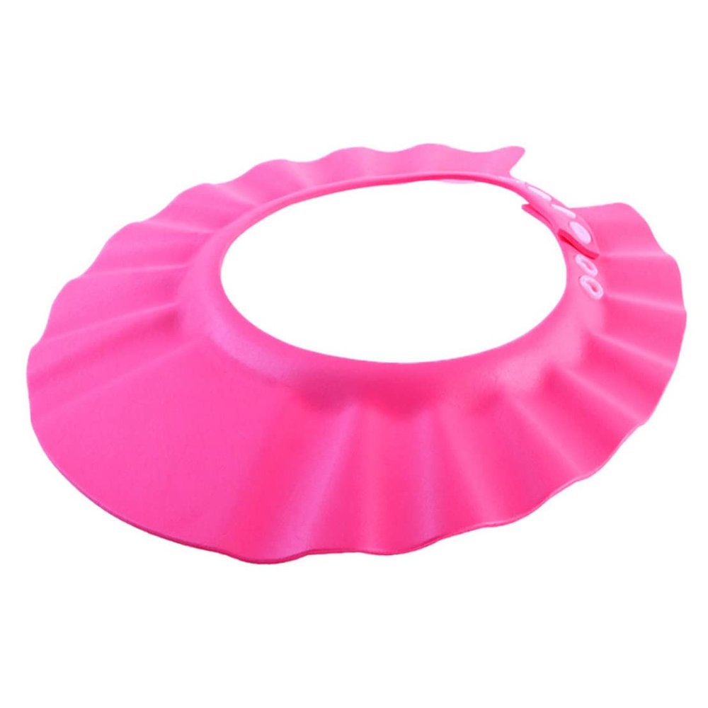 Baby Shampoo Cap Adjustable Shower Hat Soft Hair Washing Shield for Toddlers Kids Rosy