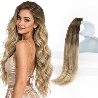 Sunny Hair Ombre Tape in Hair Extensions Remy 20 Inch 20Pcs for Workdays