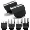 2 Pack Professional Peanut Replacement Blades with 4 Professional Clipper Guards, Precision Ground for Smooth Cutting, Snap-On Design, Compatible with Wahl Peanut Clipper/Trimmer #2068-300, Black view 1