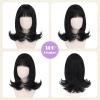 SOFEIYAN Short Black Wig with Bang for Women - 15 Inch Shoulder Length Layered Straight Bob Wigs Natural Looking Synthetic Soft Heat Resistant Wig for Women Daily Party Use,Natural Black view 3