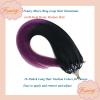 Fenicy Micro Ring Loop Human Hair Extensions Ombre Black to Purple 24inch view 2