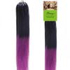 Fenicy Micro Ring Loop Human Hair Extensions Ombre Black to Purple 24inch view 4
