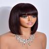 Bob Wig Human Hair with Bangs for Black Women 210% Density 100% Human Hair view 1