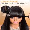 Bob Wig Human Hair with Bangs for Black Women 210% Density 100% Human Hair view 3