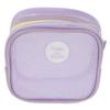 MOKKHNB Compact Travel Makeup Bag Mini Toiletry Pouch with Zipper, Portable Cosmetic Organizer for Women, Small Purple Storage Case for Skincare and Beauty Products view 1