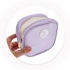 MOKKHNB Compact Travel Makeup Bag Mini Toiletry Pouch with Zipper, Portable Cosmetic Organizer for Women, Small Purple Storage Case for Skincare and Beauty Products view 4