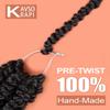 passion twist hair 10 Inch, Pre Twisted Short Crochet Braids, 8 Packs, 1B view 4