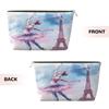 YPPAHHHH France Paris Ballet Dancer Makeup Bag For Women Girls, Cosmetic Bags Waterproof Organizer Pouch Travel Toiletry Bag Portable Make Up Purse Zipper view 2