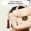 2pcs Lip Balm Keychain Holder for NYX Makeup Smushy Matte Balm, Portable Lip Gloss Cap Holder Secure Charms Accessories (Chocolate Brown) view 3