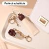 2pcs Lip Balm Keychain Holder for NYX Makeup Smushy Matte Balm, Portable Lip Gloss Cap Holder Secure Charms Accessories (Chocolate Brown) view 4