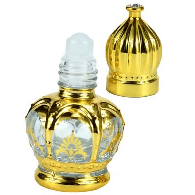 BATHVEVE 12ml Gold Glass Essential Oil Roller Bottles Set, Refillable Roll-on Perfume Dispenser for Travel and Sample Use Style
