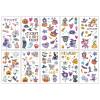 SAGEBIO Glitter Halloween Temporary Tattoos 10 Sheets Elegant Fresh Style Body Art Stickers,01 view 1