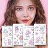 SAGEBIO Glitter Halloween Temporary Tattoos 10 Sheets Elegant Fresh Style Body Art Stickers,01 view 2