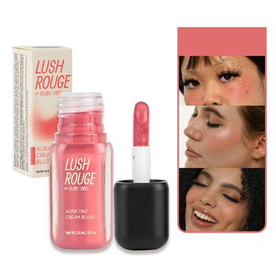RUBY VIBE CO Liquid Blush, Creme Blush For Cheeks, Buildable Radiant Color