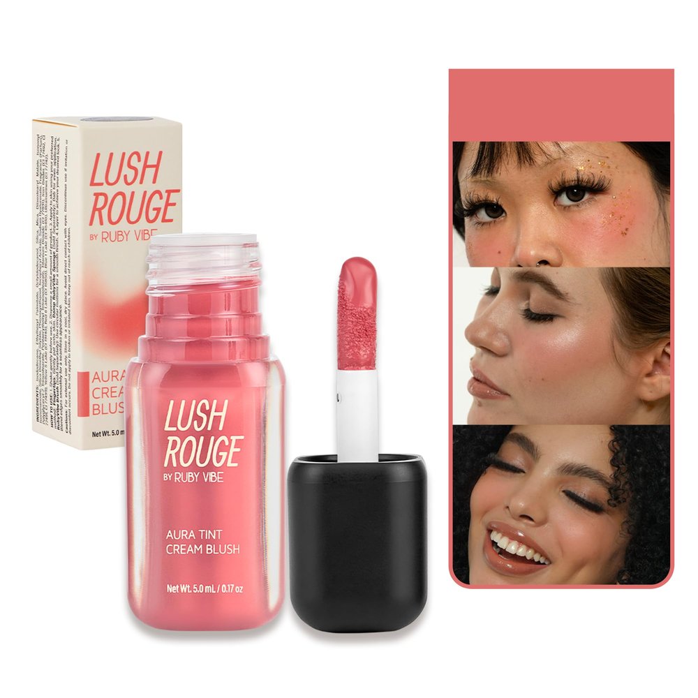 RUBY VIBE CO Liquid Blush, Creme Blush For Cheeks, Buildable Radiant Color