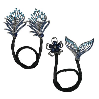 LALADEFIEE 2pcs Lazy Hair Curler Bun Maker Hair Accessories for Women Handwoven Plume Fishtail for Easy Updo Styling