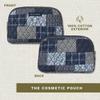 Bella Taylor Cosmetic Pouch, Quilted Makeup Bag, Heritage Blue Patch view 4