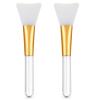 2 Pcs Brush Sets Silicone Face Mask Applicators Soft Jelly Face Mask Tool Facial Applicators Transparent Handles Mud Masks Brushes for Body Lotion DIY Sleeping Masks view 1