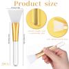 2 Pcs Brush Sets Silicone Face Mask Applicators Soft Jelly Face Mask Tool Facial Applicators Transparent Handles Mud Masks Brushes for Body Lotion DIY Sleeping Masks view 2