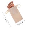 GALPADA 13pcs Women Makeup Brush Set with Blush Highlighter Eyeshadow Powder Brushes, Synthetic Fibers, Tea Color Handles with Velvet Pouch for Professional Beauty Application view 2