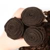 30 32 34 Inch Brown Deep Wave Bundles Color 30 Deep Wave Bundles Unprocessed Virgin 3 Bundles Brown Deep Curly Bundle Human Hair Extensions 50 Gram Per Bundle view 4