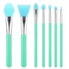 7PCS Silicone Brush Applicator Kit, Resin Brush Applicator UV Resin Brushes Applicators Jelly Brushes Applicators for Cream Makeup Products and Epoxy Art Crafting, Grass Green view 1