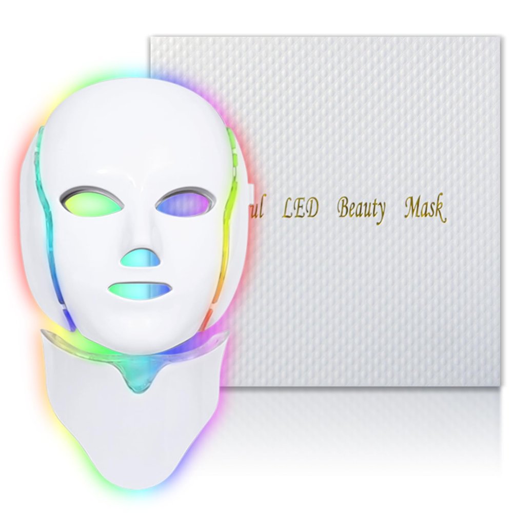 Red Light Therapy Mask for Face, 850nm NIR & 630nm Red Light with Timer