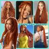 Orange Braiding Hair 2 Bundles 100g 28 Inch Deep Wave Bulk Human Hair Braiding Wet and Wavy Human Braiding Hair for Boho Braids 350 Curly Human Hair Extensions view 2