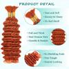 Orange Braiding Hair 2 Bundles 100g 28 Inch Deep Wave Bulk Human Hair Braiding Wet and Wavy Human Braiding Hair for Boho Braids 350 Curly Human Hair Extensions view 3