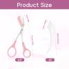 3PCS Eyebrow Scissors with Comb, Stainless Steel Professional Eyebrows Trimmer, Hair Removal Eyebrow Scissors, Eye Brow Shaping Tool for Men and Women view 2
