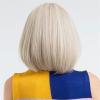 mP3kF7wS Women Wig Platinum Wigs For White Women Short Bob With Bangs Natural Looking Synthetic Hair view 2