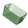 ERYUE Desktop Storage Basket Versatile Acrylic Organizer for Skincare Products and Cosmetics, Transparent Green for Home Office Use (S (19.3x13.3x8.2cm/7.60x5.24x3.23in)) view 2