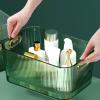 ERYUE Desktop Storage Basket Versatile Acrylic Organizer for Skincare Products and Cosmetics, Transparent Green for Home Office Use (S (19.3x13.3x8.2cm/7.60x5.24x3.23in)) view 3