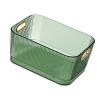 ERYUE Desktop Storage Basket Versatile Acrylic Organizer for Skincare Products and Cosmetics, Transparent Green for Home Office Use (S (19.3x13.3x8.2cm/7.60x5.24x3.23in)) view 4