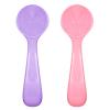 2 Pcs Face Scrubber Silicone Manual Facial Cleansing Brush Soft Facial Brushes Waterproof Exfoliating Brush Skin Friendly Face Cleaner Brushes for Blackheads Makeup Residues Removal (Pink + Purple) view 1